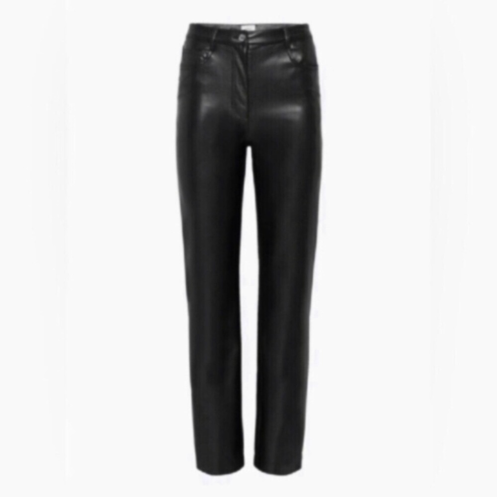 Wilfred Black Faux Leather Pants